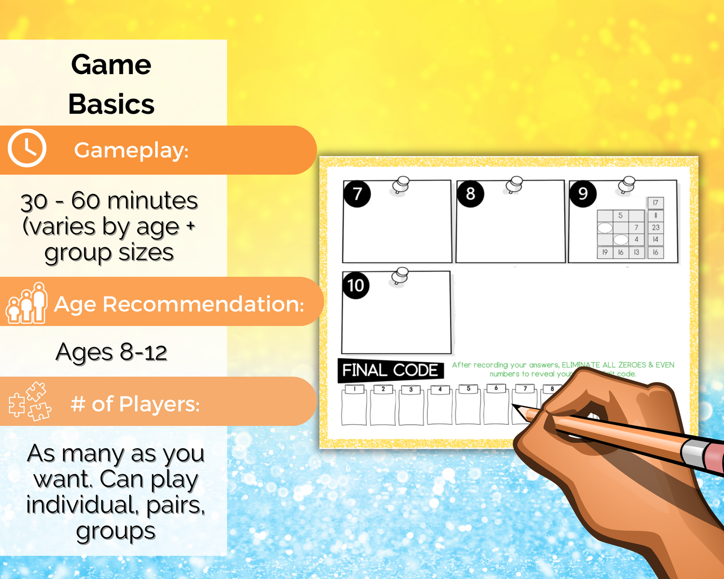 Summer Party Escape Room for Kids