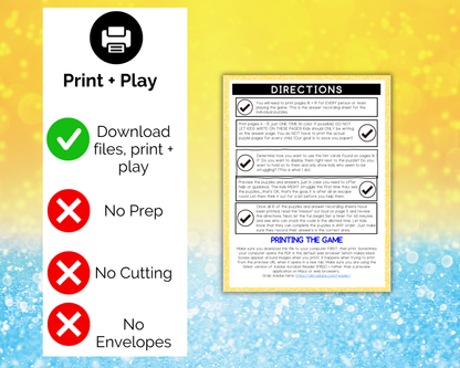 Summer Party Escape Room for Kids