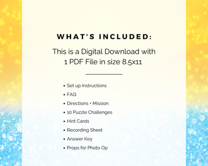 Summer Party Escape Room for Kids