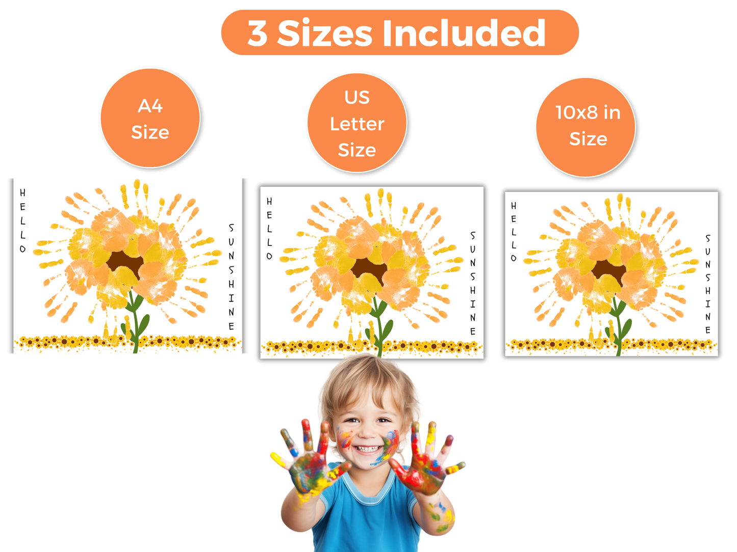 Sunflower Fall Handprint Art