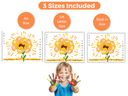 Sunflower Fall Handprint Art