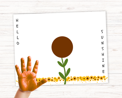 Sunflower Fall Handprint Art