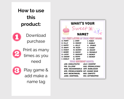 Sweet 16 Birthday Game Bundle