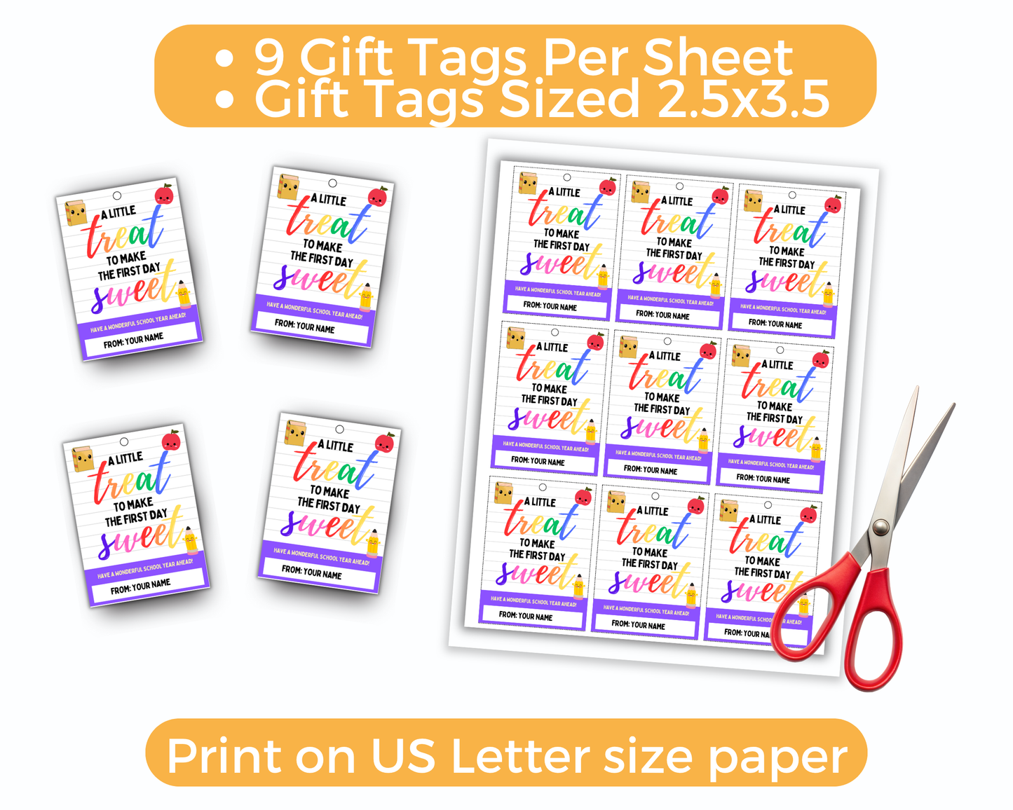Editable Back To School Tags