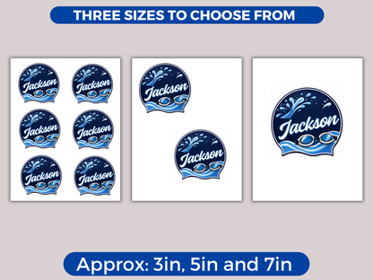 Editable Swimming Name Tags Template