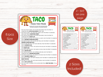 Taco Pass The Prize
