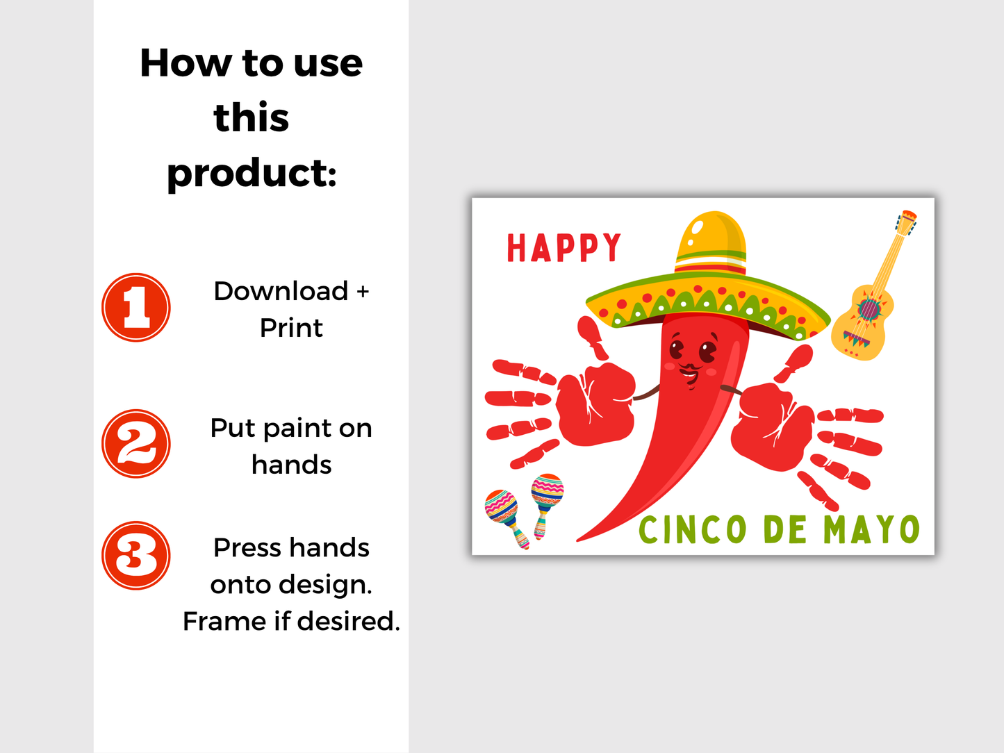 Cinco De Mayo Tamale Handprint Art