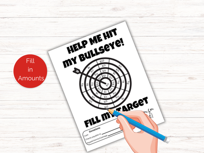 Editable Fill My Target Fundraiser Template