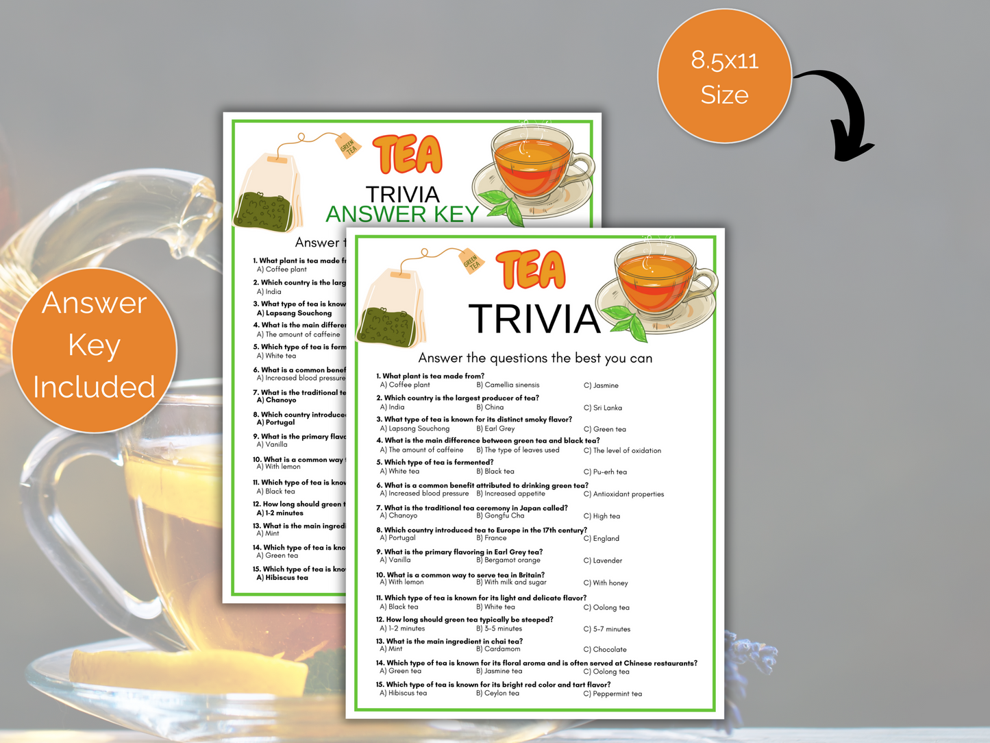 Tea Trivia Game