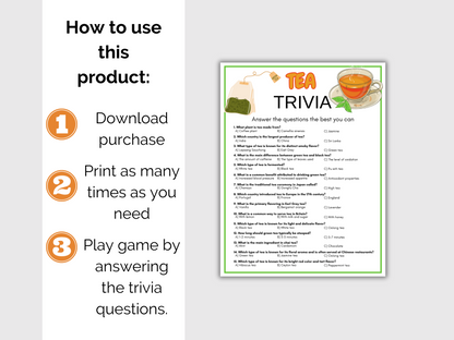 Tea Trivia Game