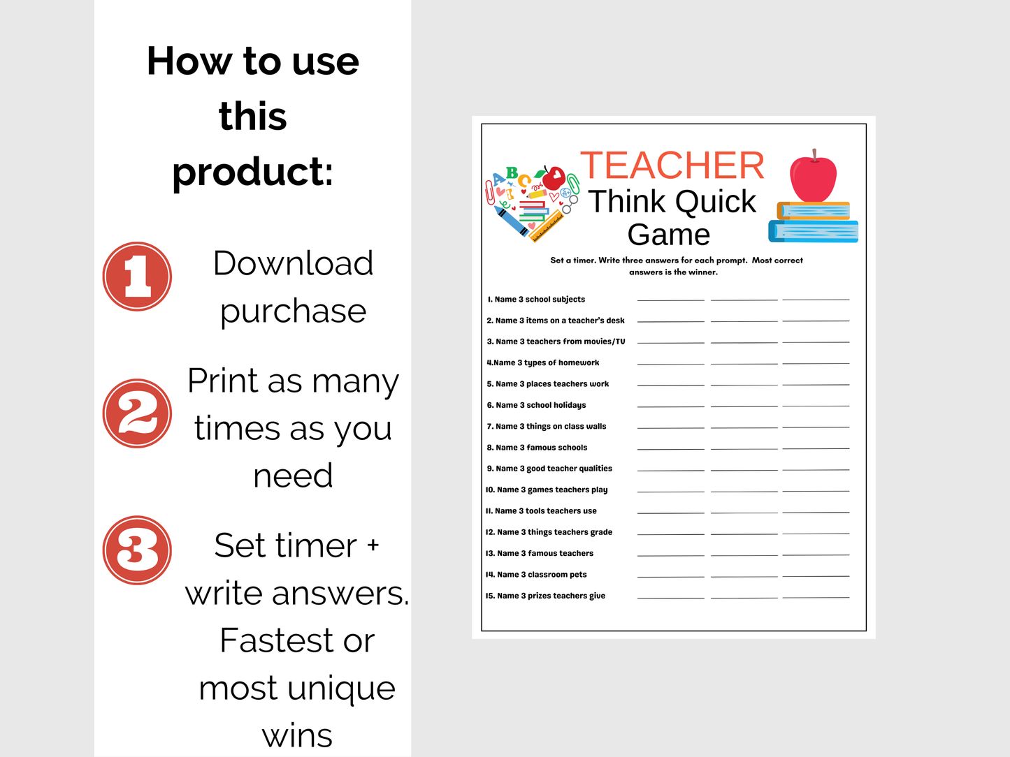 Teacher Think Quick