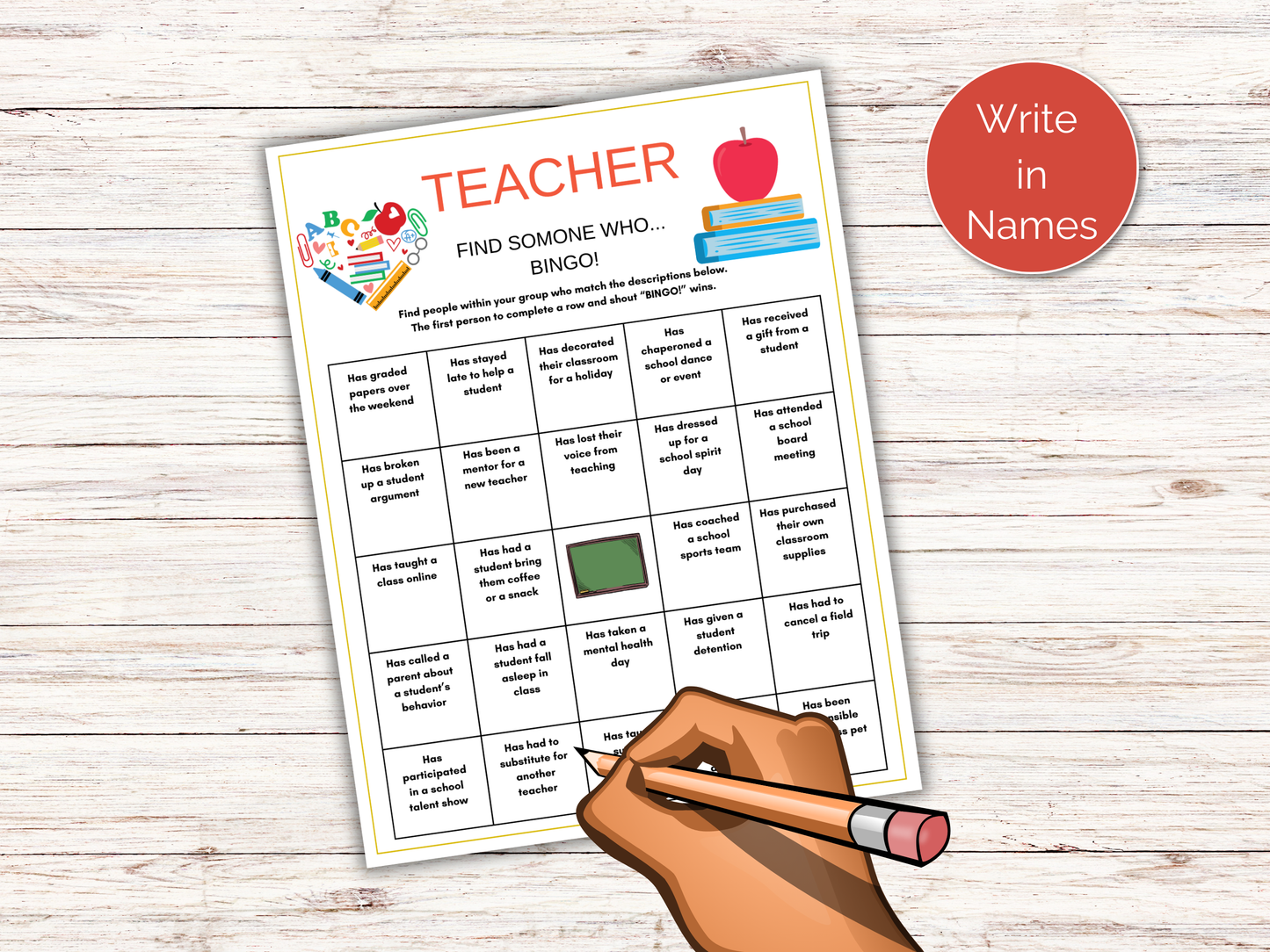 Teacher Find Someone Who
