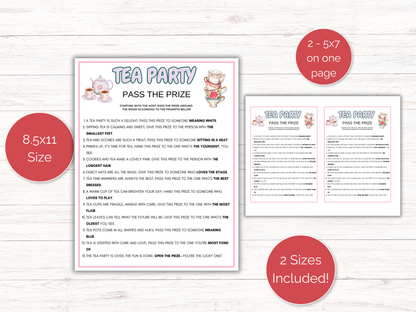 Tea Party Pass The Prize