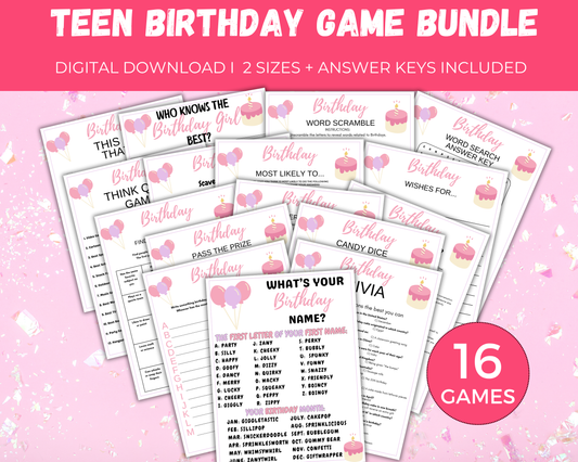 Teen Birthday Game Bundle