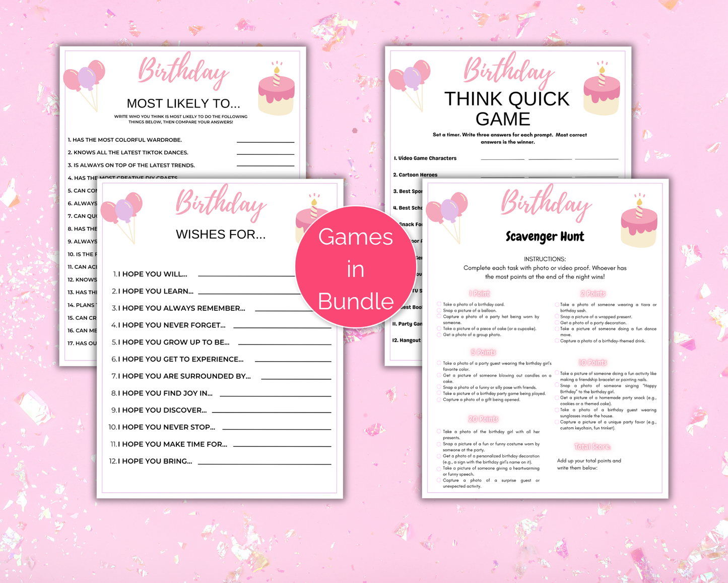 Teen Birthday Game Bundle