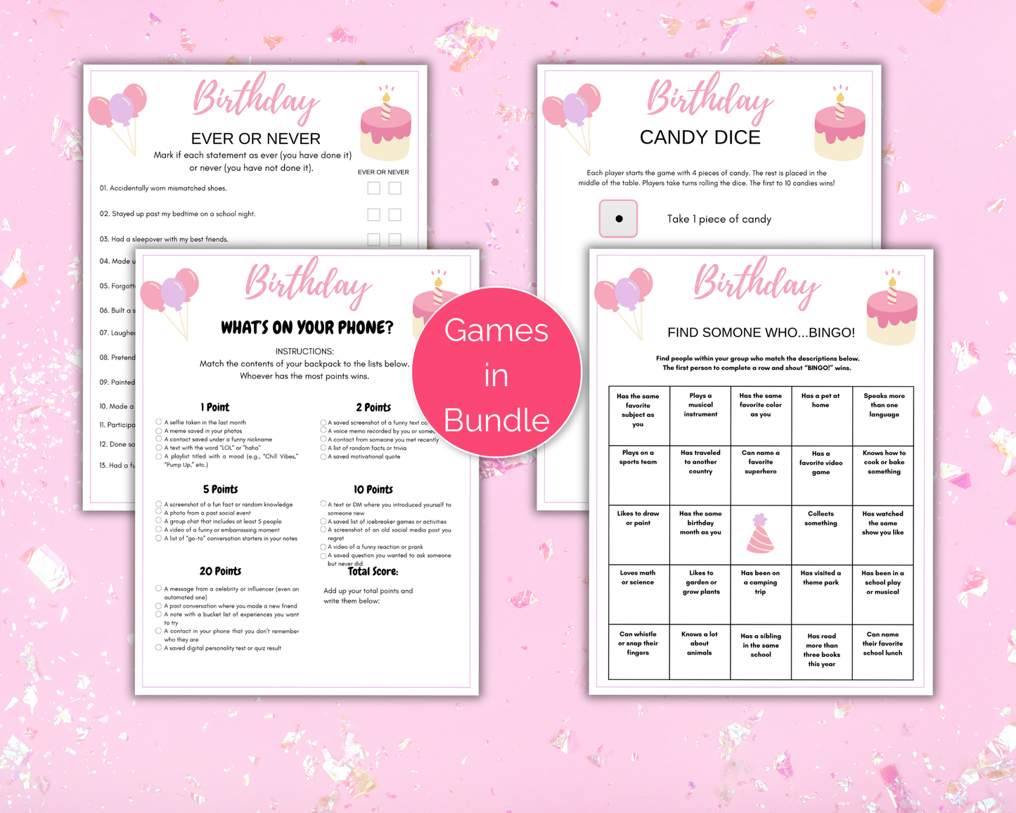 Teen Birthday Game Bundle