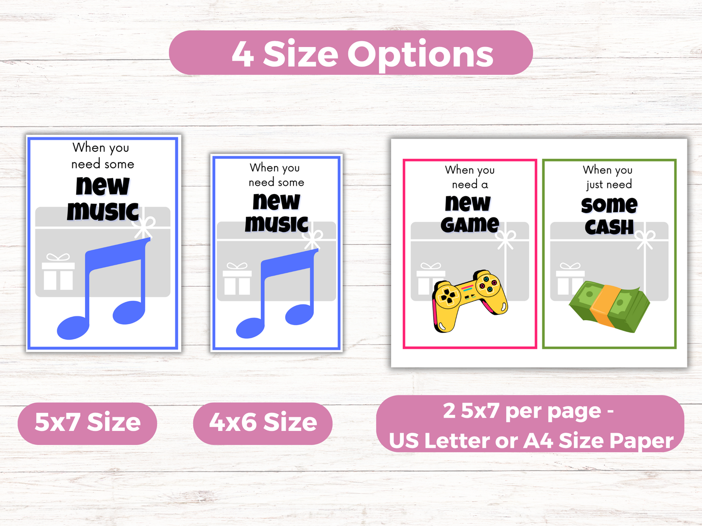 Teen Birthday Gift Card Book Editable + Printable