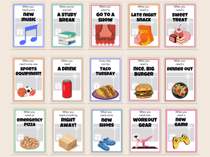 Teen Birthday Gift Card Book Editable + Printable