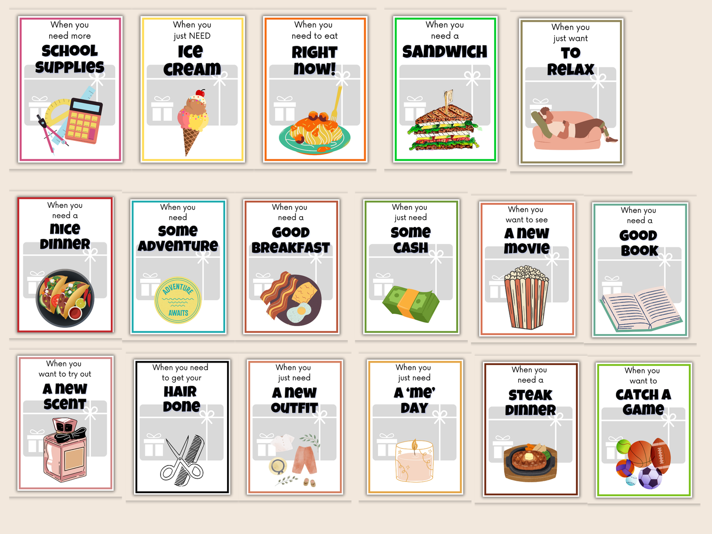 Teen Birthday Gift Card Book Editable + Printable