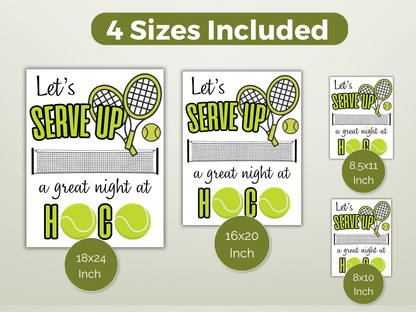 Printable Tennis Homecoming Proposal Sign