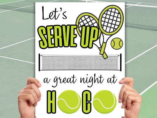 Printable Tennis Homecoming Proposal Sign