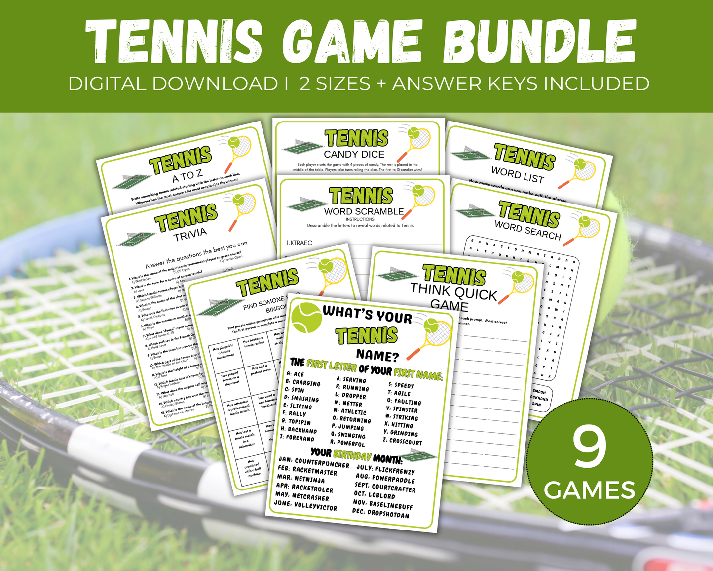 Tennis Game Bundle
