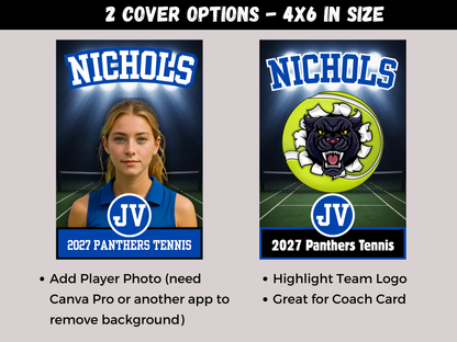 Tennis Team Roster Lanyard Template