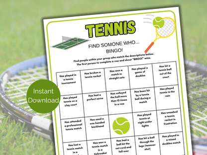 Tennis Find Someone Who