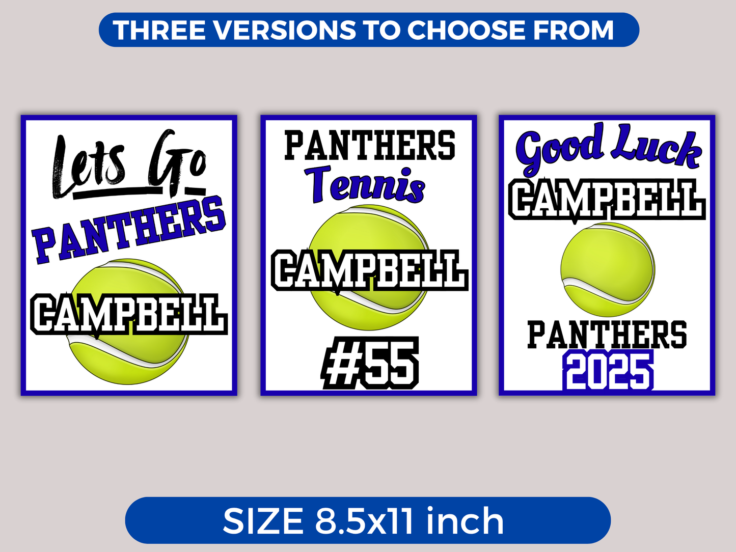 Editable Tennis Locker Sign Template