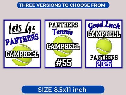 Editable Tennis Locker Sign Template