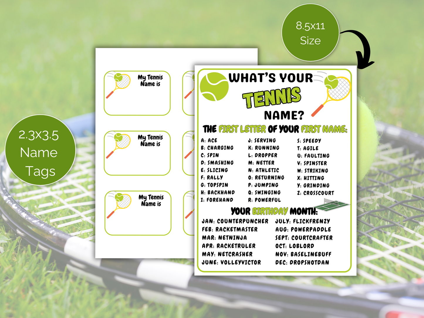 What's Your Tennis Name