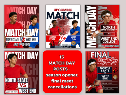 Tennis Social Media Templates Bundle