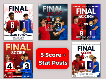 Tennis Social Media Templates Bundle