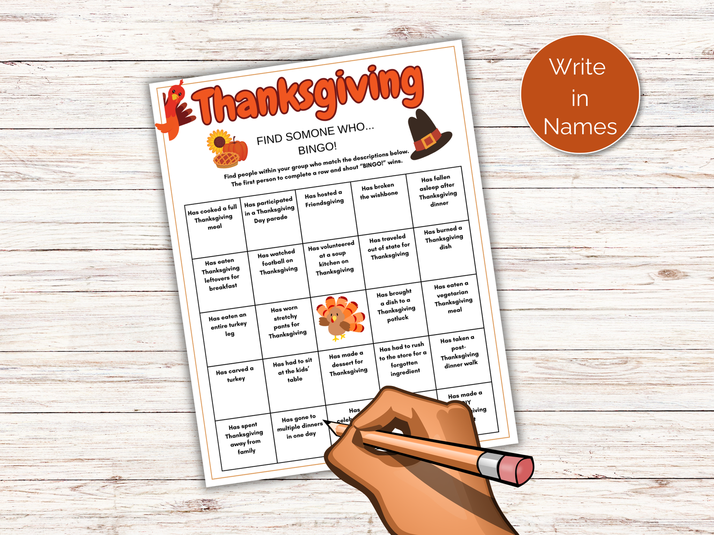 Thanksgiving Find Someone Who