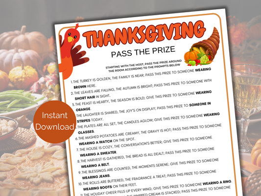 Thanksgiving Pass The Prize