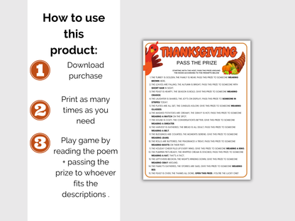 Thanksgiving Pass The Prize