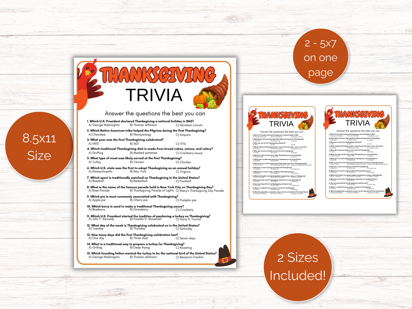 Thanksgiving Trivia Game