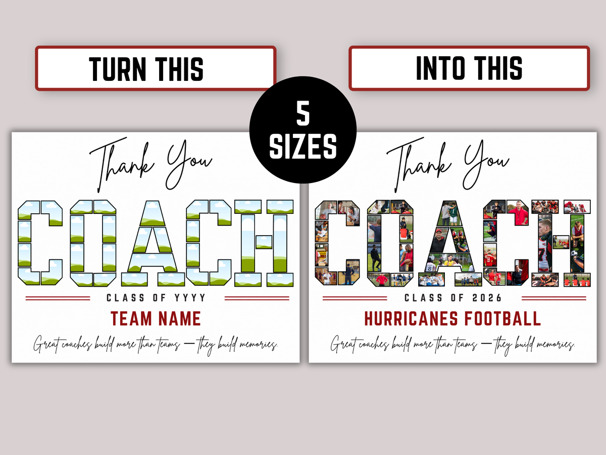 Thank You Coach Photo Collage
