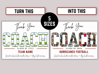 Thank You Coach Photo Collage