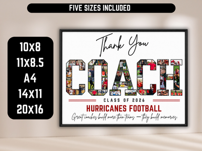 Thank You Coach Photo Collage