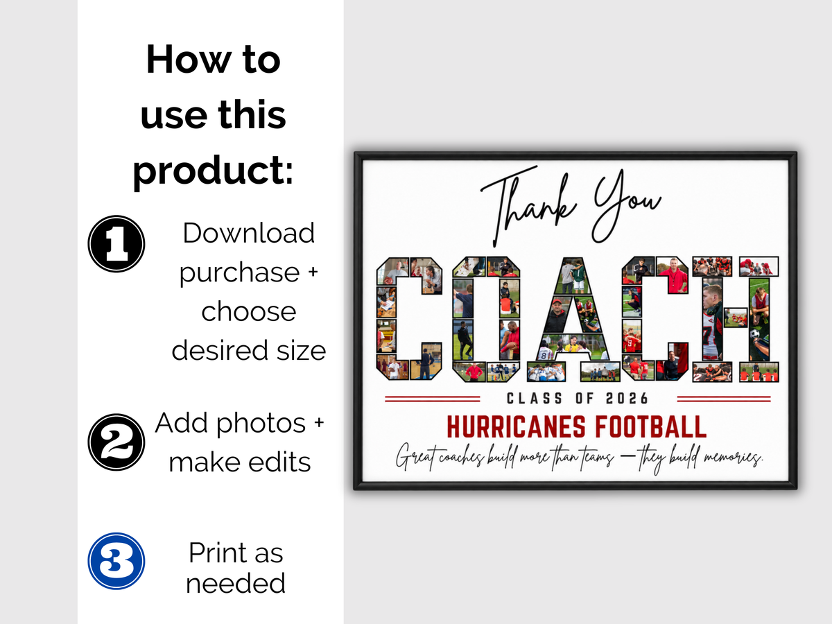 Thank You Coach Photo Collage