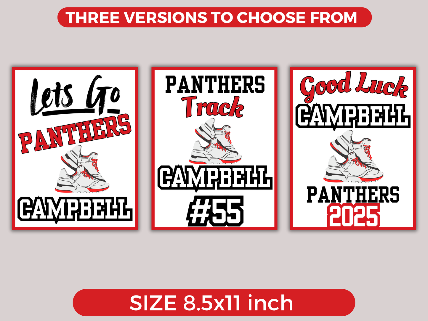 Editable Track and Field Locker Sign Template