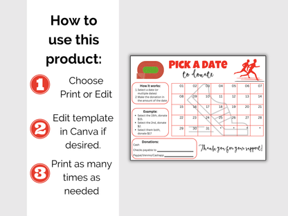 Editable Track Pick A Date