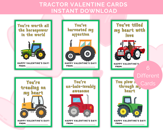 Tractor Valentine Cards