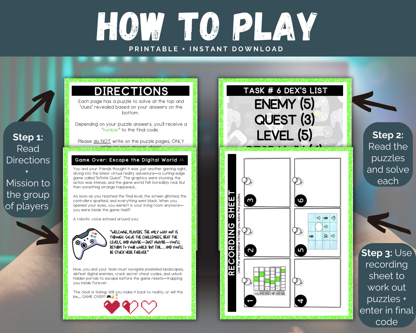 Trapped In Game Escape Room for Kids