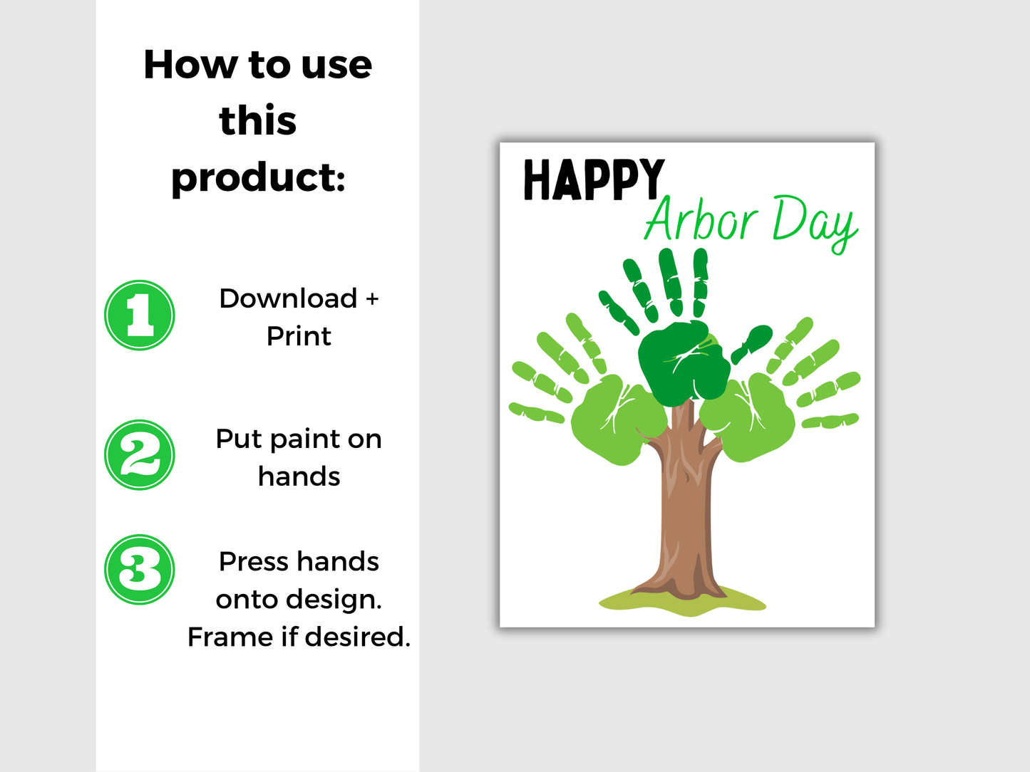 Arbor Day Tree Handprint Art