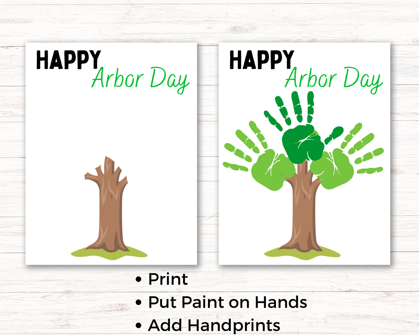Arbor Day Tree Handprint Art