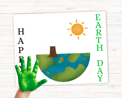 Earth Day Tree Handprint Art