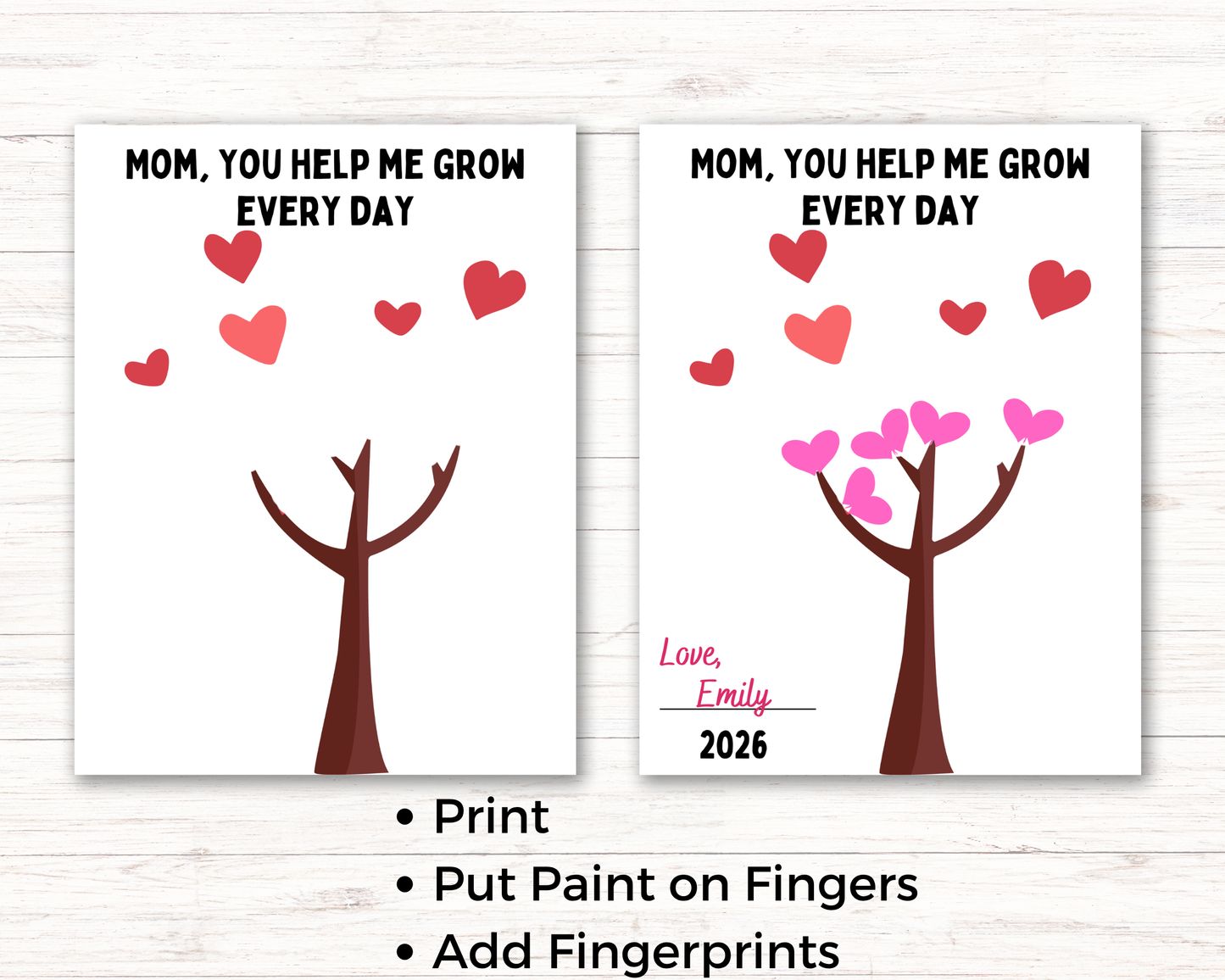 Mothers Day Tree Handprint Art