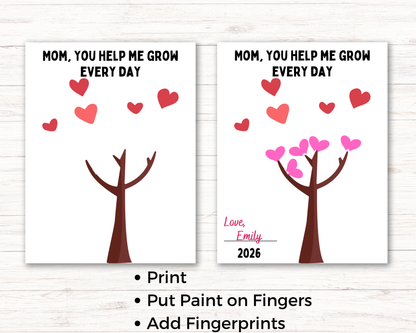 Mothers Day Tree Handprint Art